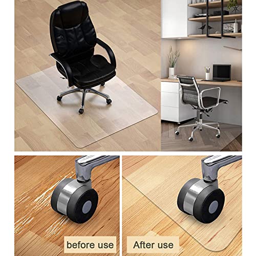 Rectangular Clear Chair Mat for Carpet Tiles and Hard Floors,3mm Thick Office Mats for Rolling Chairs,Waterproof High Impact Strength Transparent Floor Protector Mat (120x270cm/47.2x106.3in)