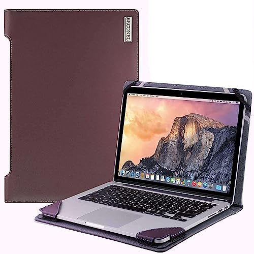Broonel - Profile Series - Purple Leather Laptop Case Compatible with HP EliteBook 8 G1i 14" Notebook