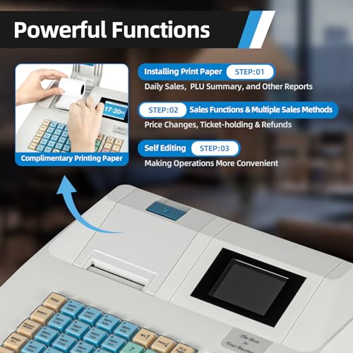eaizybuk Electronic Cash Register,8-Digital LED,48 Keys