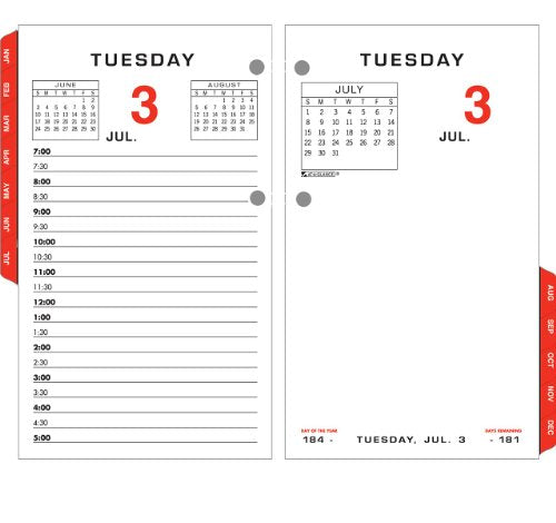 AT-A-GLANCE E01750 Two-Color Desk Calendar Refill, 3 1/2 x 6, 2016