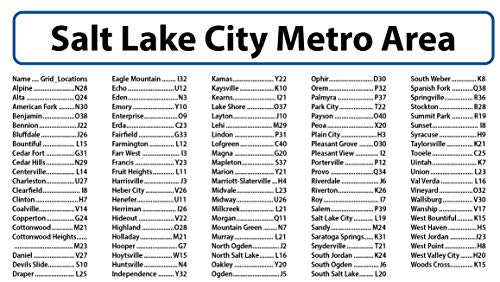 Greater Salt Lake City Laminated Wall Map (36” Wide by 54” high)