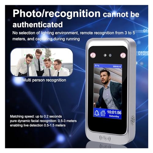 Time Clock TCP/IP WiFi Dynamic Face Face Recognition Time Presence Access Control Machine Card Reader Electric Empolyee Recorder System(S500CD-TCP-IP)