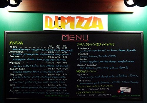 48" x 24" Black Wood Frame Menu Board/Black Board/Chalk Board