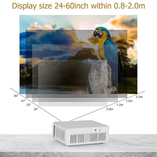 Portable Projector 1080p for Home Movie LED Theater Projectors compatible Speaker