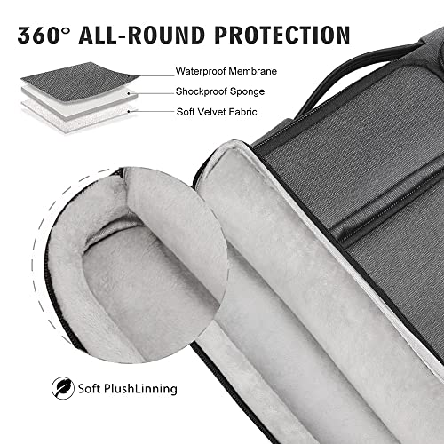 LLLSSS Laptop Hand Bag Waterproof Table PC Sleeve Notebook Briefcase with Mouse Cable Phone Pen Holder Pocket Pouch(13.3-inch)