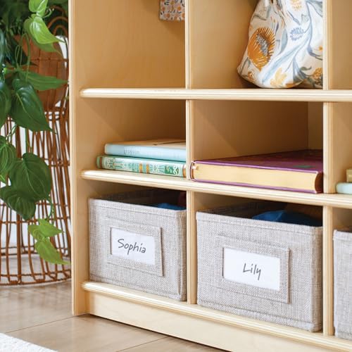 Guidecraft EdQ 3-Section Wooden Storage Locker for Classroom, Kids Natural Wood Cubby Organizer with Shelves and Hooks for Coats