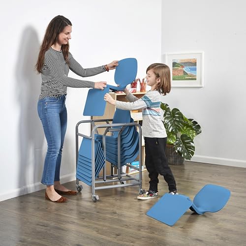 ECR4Kids The Surf Portable Lap Desk & Storage Cart, 10-Pack, Peacock Blue