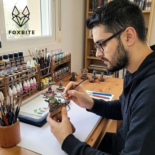 FOXBITE Kolinsky Sable Set Brushes for Miniature Painting Modeling Pieces Fine Detail Paint Brush Miniature Painting Kit Mini Paints Acrylic for Warhammer