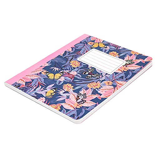 Pukka Pad, Composition Notebooks - 48 Pack of Journals Featuring 140 Pages of College Ruled 80GSM Paper with Sturdy Cover Stock - 9.75 x 7.5in - Bloom