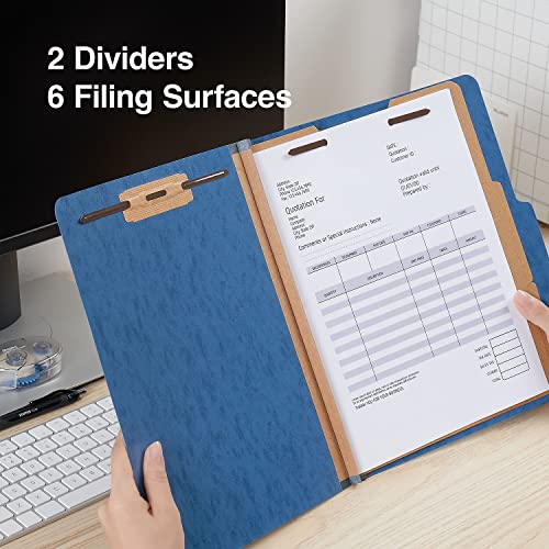 Staples Moisture-Resistant Classification Folder, Letter, 2 Div