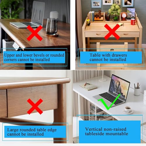 WROASLTOUX Wooden Under Desk Keyboard Tray Storage Shelf,Mute Large Keyboard Drawerstray Under Desk Pull-Out,Slide-Out Platform Computer Drawer, for Keyboard Mouse/Typing,White,54cm/21.2in