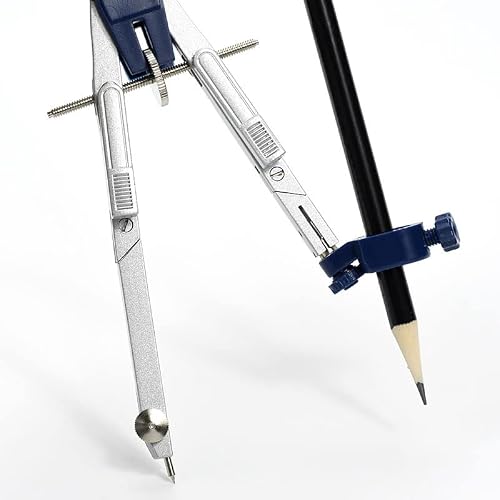 KLJUHGTR High-Precision Metal Compass Drawing Set with Pencil Lead Student Supplies