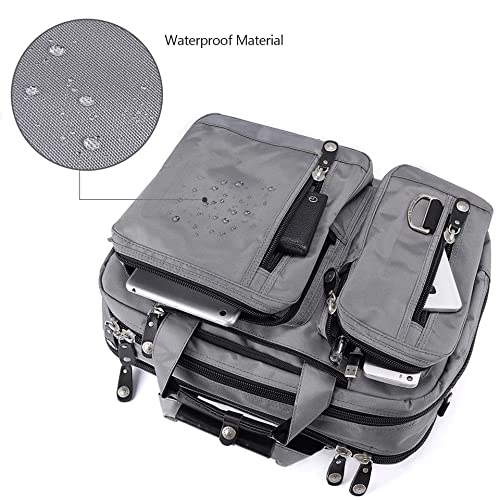 ZUIAI 17.3/18.4 Gaming Laptop Briefcase 3-in-1 Multi-Purpose Backpack Business Messenger Shoulder Bag Handbag(15.6-inch)