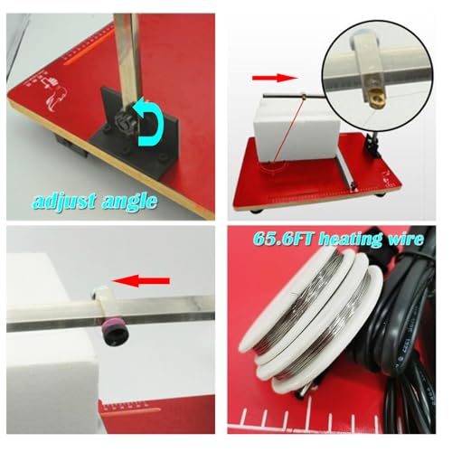 INTBUYING Hot Wire Foam Cutter Styrofoam Cutter with 65.6FT Heating Wire Adjustable Angle and Temperature for Foam Carving Modeling 110V 36W