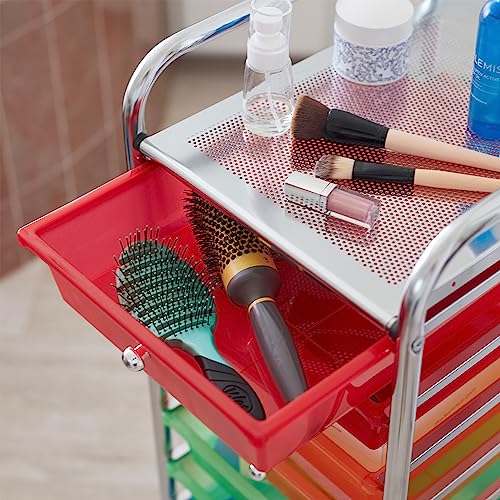 ECR4Kids 10-Drawer Everyday Mobile Storage Utility Cart, Assorted