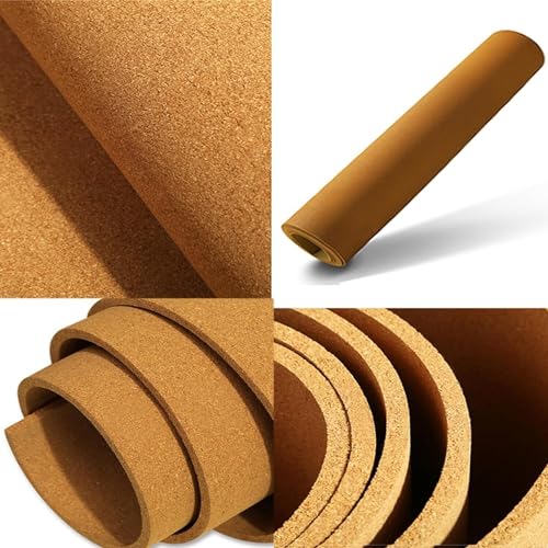 UBNMIUBV Cork Board Self-Adhesive Cork Board Roll, Message Board Suitable, DIY Crafts for Bulletin Board Door Sign Floor Wall Decoration for Office & Home Decor,Brown-1.22x4.10m