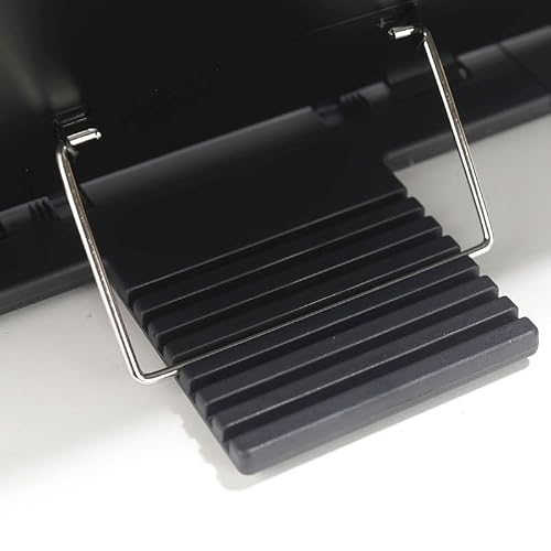 LWECMGSA Black Book Stand Metal Reading Rack Plastic Holder