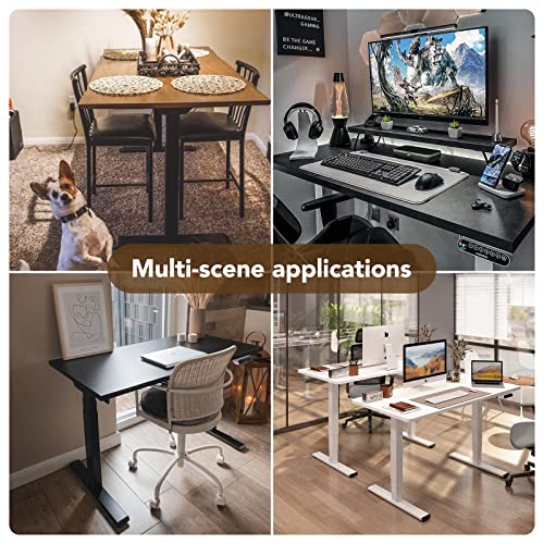 SANODESK 60"x24"x1" One-Piece Tabletop for Home Office, White Wood Grain