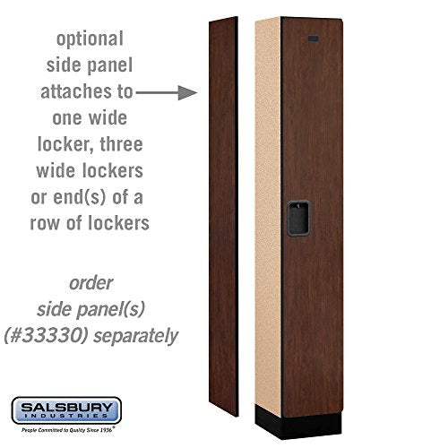 Salsbury Industries Single Tier Designer Wood Locker, Mahogany, 6' 1" x 15"