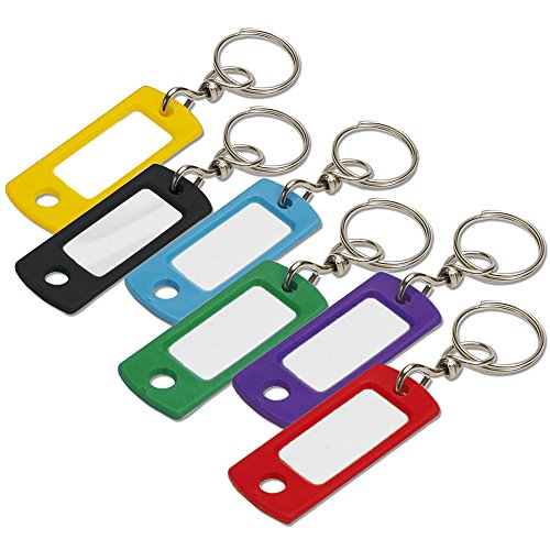 Lucky Line Key Tag with Swivel Ring, 200 Per Box Assorted Colors (16800)