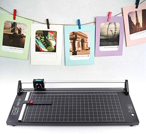 24/36 Inch Hob Photo Paper Cutter Manual Precision Rotary Paper Trimmer, Sharp Photo Paper Cutter Tool Cut Film Hot/Cold Paper Art Paper Jam Office Supply (24 Inch)