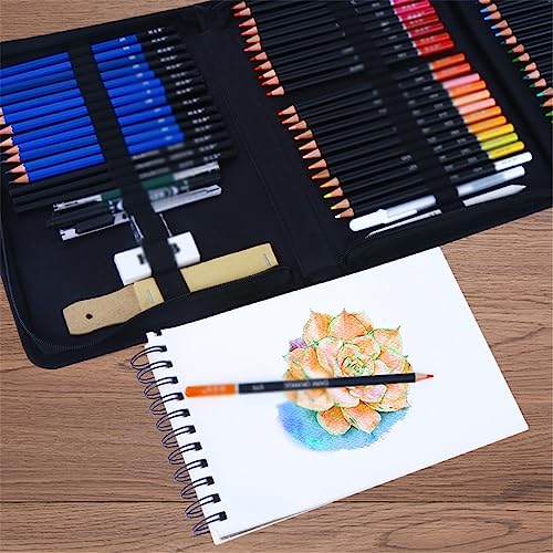 96 Pieces Sketching Colour Pencil Set for Students Home Use Oily Drawing