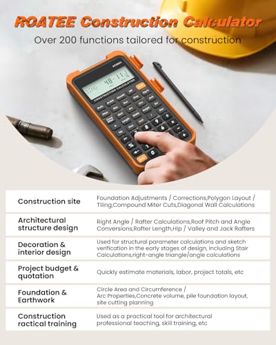 ROATEE Construction Calculator with Writing Tablet Industrial & Scientific