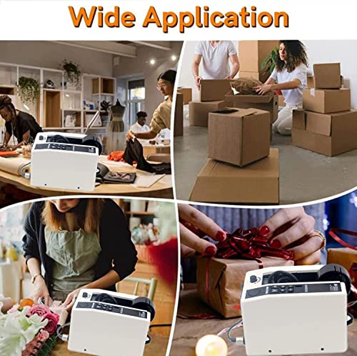 KJLYLPP Manual/Automatic Tape Dispenser, 20-999mm Cutting Length, 8-50mm Tape Width, Electric Adhesive Tape Cutting Machine, Packaging Tape Dispenser, for Home