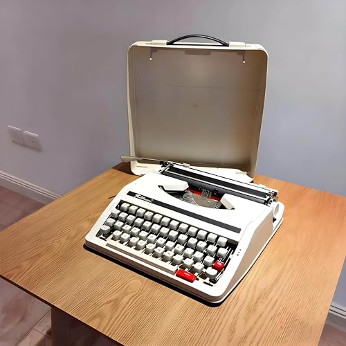 GSHSHOU Portable Manual Typewriter, Retro Classic Word Processor, Old-Fashioned Mechanical Typewriter, Ideal for Novel Writing in Remote Areas.