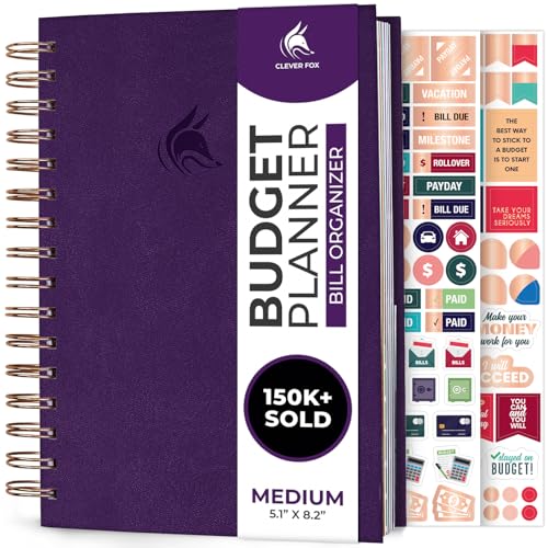 Clever Fox Budget Planner & Monthly Bill Organizer, Medium Purple