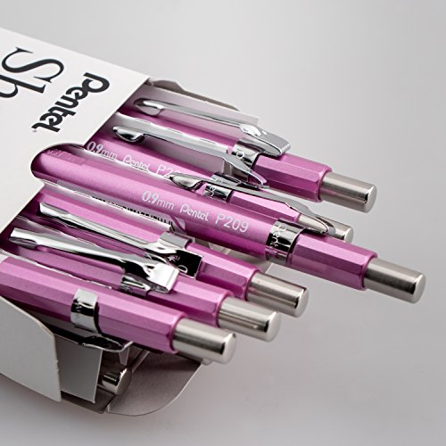 Pentel Sharp Mechanical Pencil, ((0.9mm)), Metallic Pink Barrel, Box of 12 (P209MP)