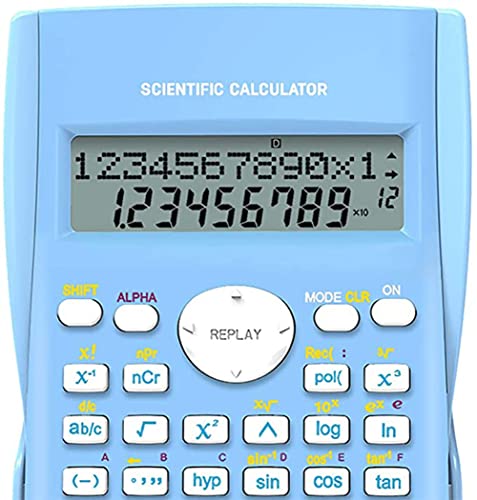 Small Calculator, 2-Line Desk Advance Scientific Engineering Calculators(Blue)