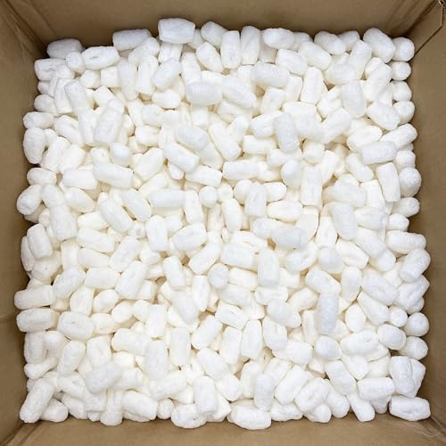 UOFFICE Packing Peanuts 3.5 cu. ft. (22.5 Gallons) Compostable Cushion for Shipping Dust-Free & Abrasion Resistant - Void (1-Pack, Bio Renature)
