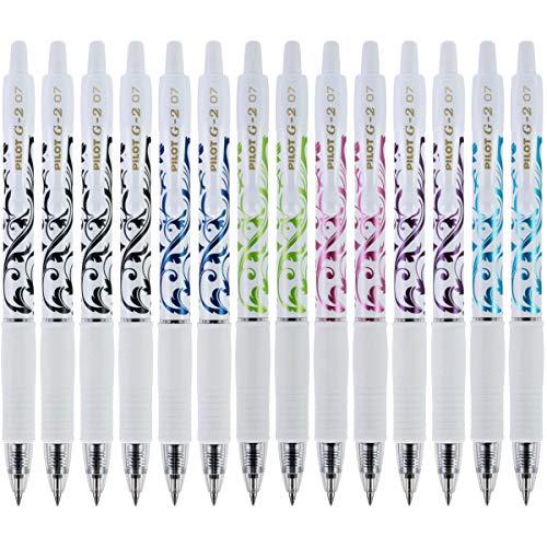 PILOT G2 Refillable and Retractable Gel Pens, 0.7mm, Assorted Inks, 14-Pack