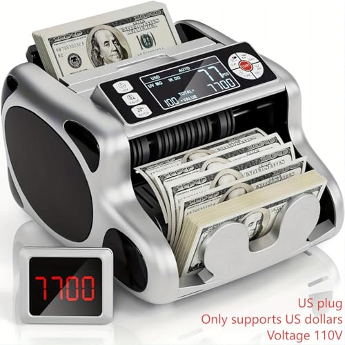 Portable Counterfeit Banknote Detector LCD Display Fast Counting