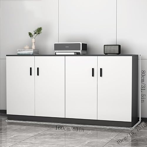 GRFIT File Cabinet File Cabinet Data Cabinet Office Storage Cabinet File Cabinet Floor Storage Short Cabinet Wooden Office Cabinet Storage Cabinet Four Doors Filing Cabinets(Size:L)