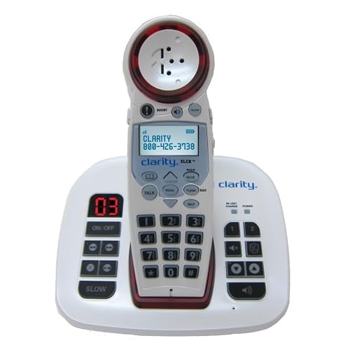 Clarity XLC8 Amplified Cordless Bluetooth Landline Phone for Seniors, Elderly, Hard of Hearing, Hearing Impaired | 50dB Home Phone w/Built-in Telephone Amplifier, Loud Ringer, Talking Caller ID