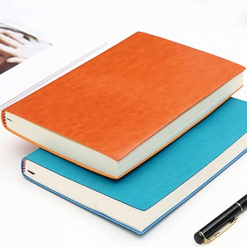 YMGSCC A5 A6 Three Sizes 5 Colors Large Business Diary Leather Soft Copy Notebook Increase Thick Kawaii Office