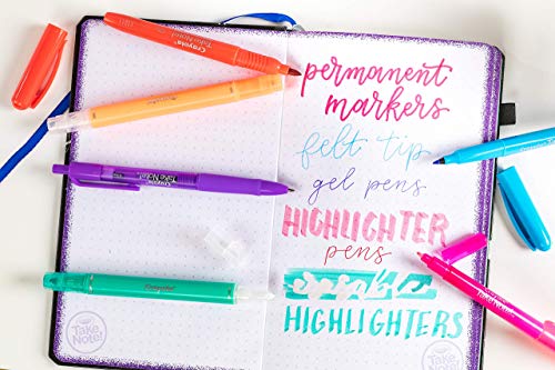 Crayola Take Note Erasable Highlighters, Cool School Supplies, Chisel Tip Markers, 6 Count, Pack of 12