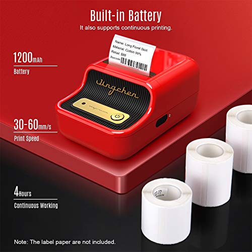 UIOLCFG Label Printer Portable BT Thermal Maker Sticker with RFID Recognition for Labeling Price Name Printing