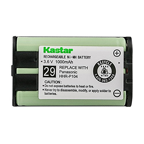 Kastar 50-Pack Type 29 Battery Replacement for Panasonic HHR-P104 HHR-P104A 23968 439024 439025 KX-TG2302 KX-TG230 KX-TG2312 KX-TG2355W KX-TG2356 KX-TG2357 KX-TG2382B KX-TG2386B KX-TG2388B KX-TG2396