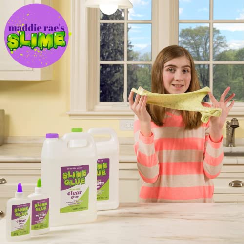 Maddie Rae’s White Slime Glue 4 Pack Gallon Jugs – Non Toxic Washable Glue for Slime Making, DIY Kids Arts & Crafts, Bulk Teachers Classroom Supplies, School Projects & Summer Camp Activities