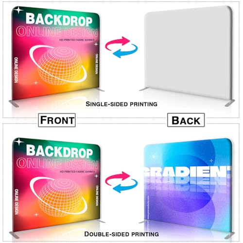 Bugedor Custom Tension Fabric Banner with Stand Trade Show Backdrop Display