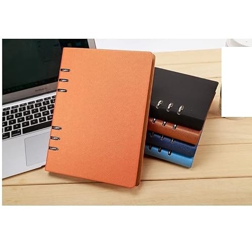 NSUQOA JSEIAJB Faux Leather Notebook A4 A6 B5 A5 Spiral Planner Hard Cover Office Business Notepad Binder(A,A5 size 232x177mm)