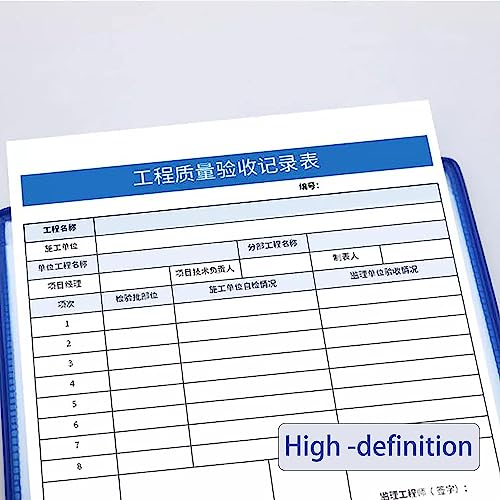 QTNLFCKVZ A4 wall mounted document holder, A4 Wall Hanging Display Book, 10 Pockets Presentation Project Folder for Files(Svart)