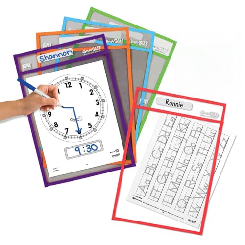 EAI Education SmartPAL® Dry-Erase Sleeves: Assorted Colors - Set of 100