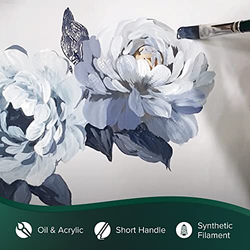 Silver Brush Limited Ruby Satin Bright Oil and Acrylic Paintbrush, Size 30