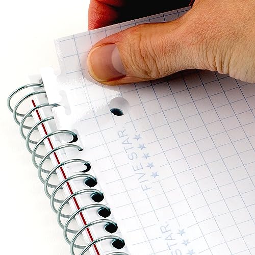 Five Star Reinforced Insertable Graph Ruled Notebook Paper, 6 Pack, White, 8.5 x 11, 75 Sheets per Pack