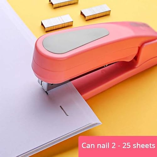 OEKFVCHVZ 360 Rotation Heavy Duty Stapler Use 24/6 Staples Effortless Long School Paper Office Bookbinding Supplies