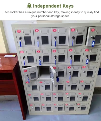 RJYYYDS Cell Phone Lockbox for Work Meetings, Office Use, 20-Slot Lightweight Storage with Individual Locks, Mobile Phone Discipline Box, Secure nizer for SMA,6 Slots